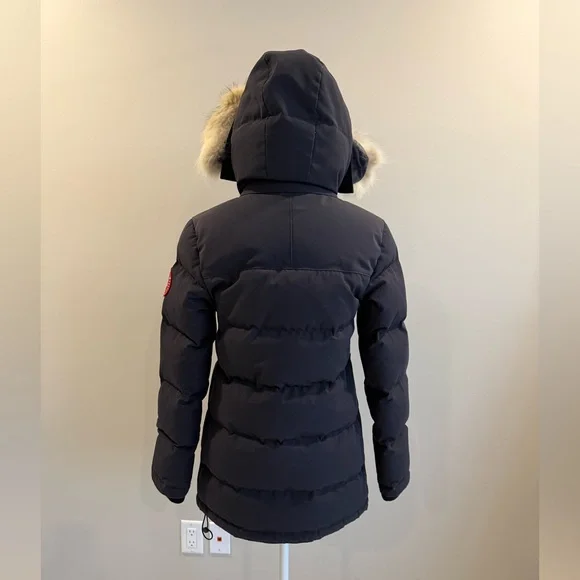 Canada Goose Solaris Parka Navy Blue XS 3034L with Fur